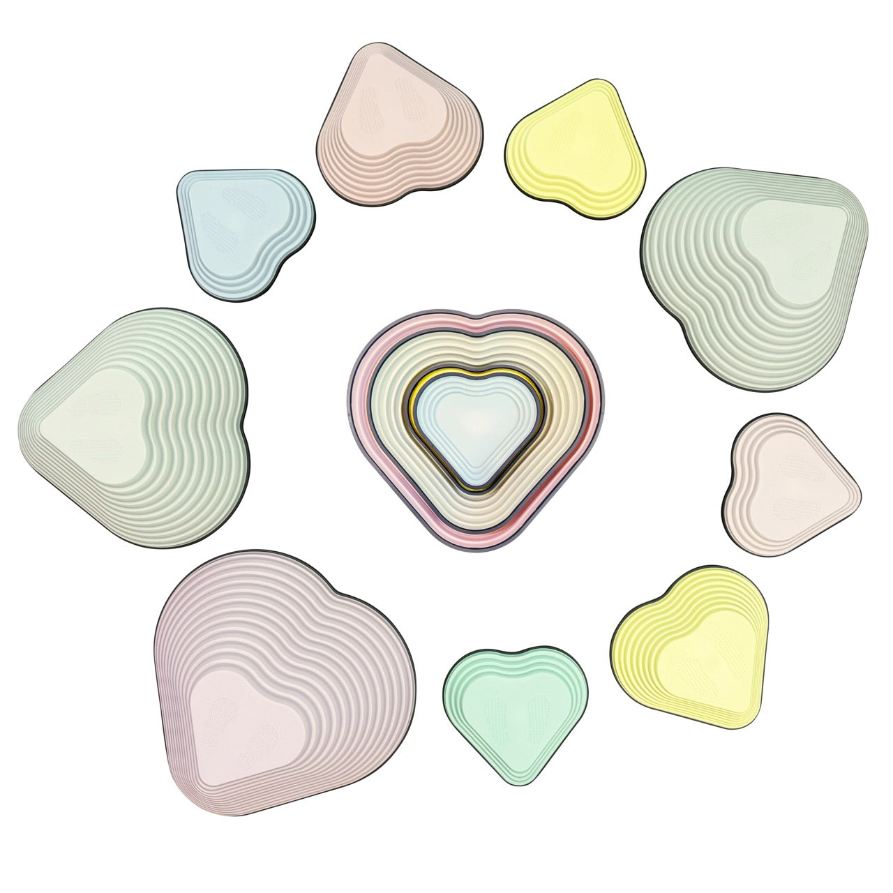 Stepping Stones for Kids - 9pcs Heart-Shaped Children Balance Toy for Indoor or Outdoor Active Play, Sensory Toys for Balance and Coordination, Ideal for Children with Autism